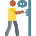 people,humanpictos,emergency,turn off